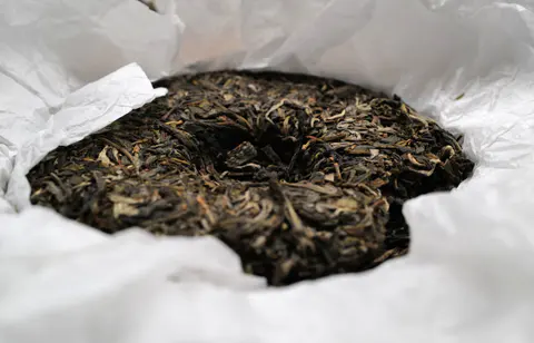 Tea leaves used as a demo upload